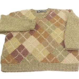 American Eagle Hand Knit Shetland Wool Sweater LG